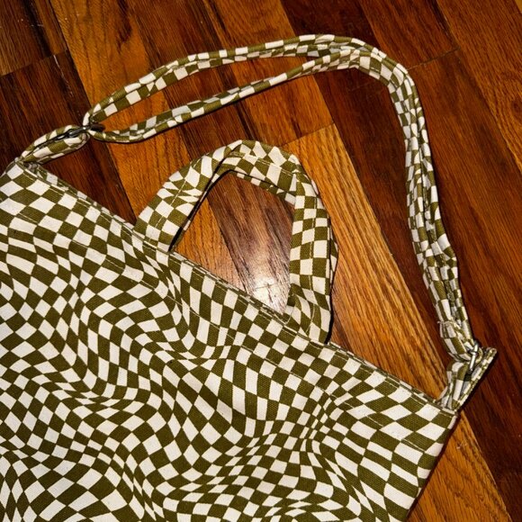 Baggu Duck Bag in Moss Trippy Checker NWOT - Picture 3 of 8